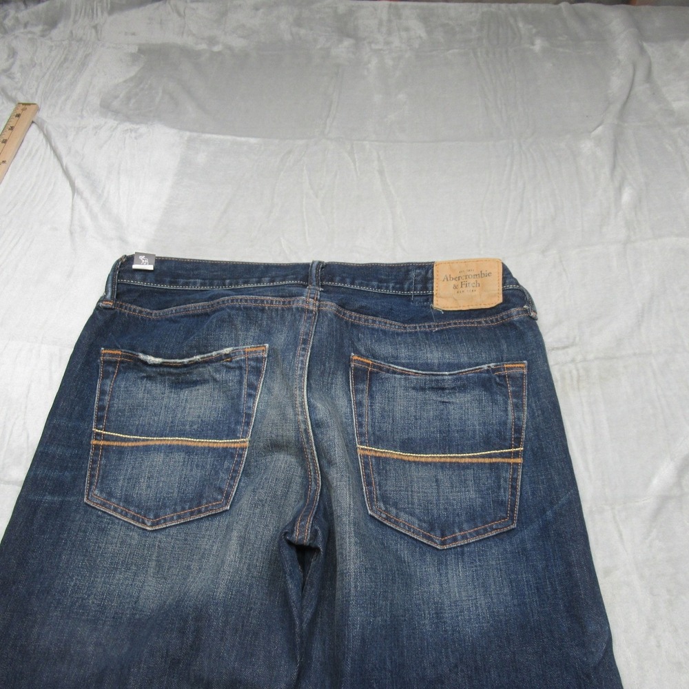 Abercrombie & Fitch Jeans Mens 32x32 Baggy Button Fly Relaxed Classic Y2K Heavy - Picture 11 of 16
